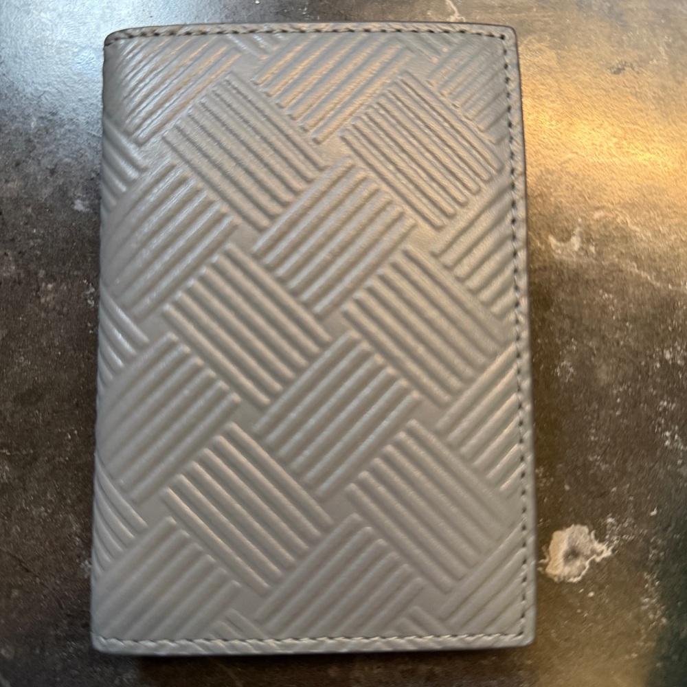 Bottega Veneta Gray Wallet with Green Bag